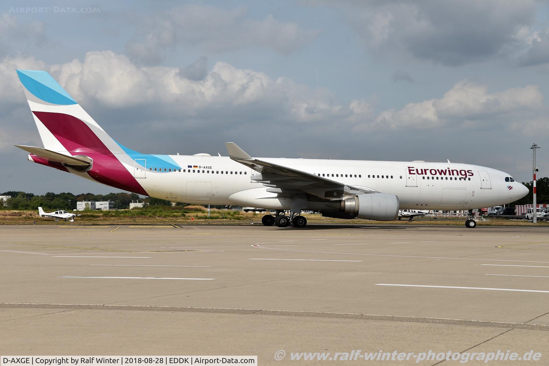 D-AXGE, 2004 Airbus A330-202 C/N 612, Airbus A330-202 - EW EWG Eurowings - 612 - D-AXGE - 28.08.2018 - CGN