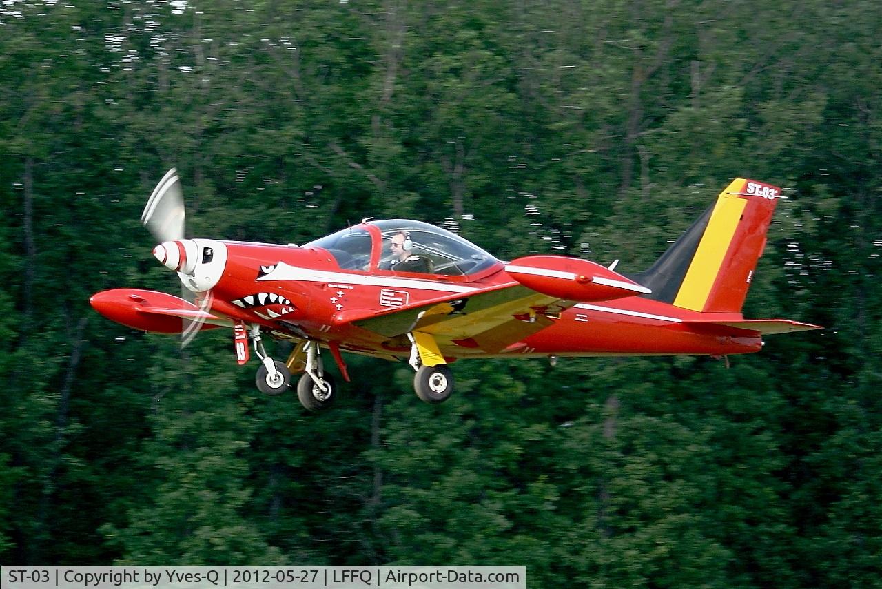 ST-03, SIAI-Marchetti SF-260MB C/N 10-03, SIAI SF-260M Marchetti, Red Devils, Belgium Aerobatic Team, La Ferté-Alais Airfield (LFFQ) Air show 2012
