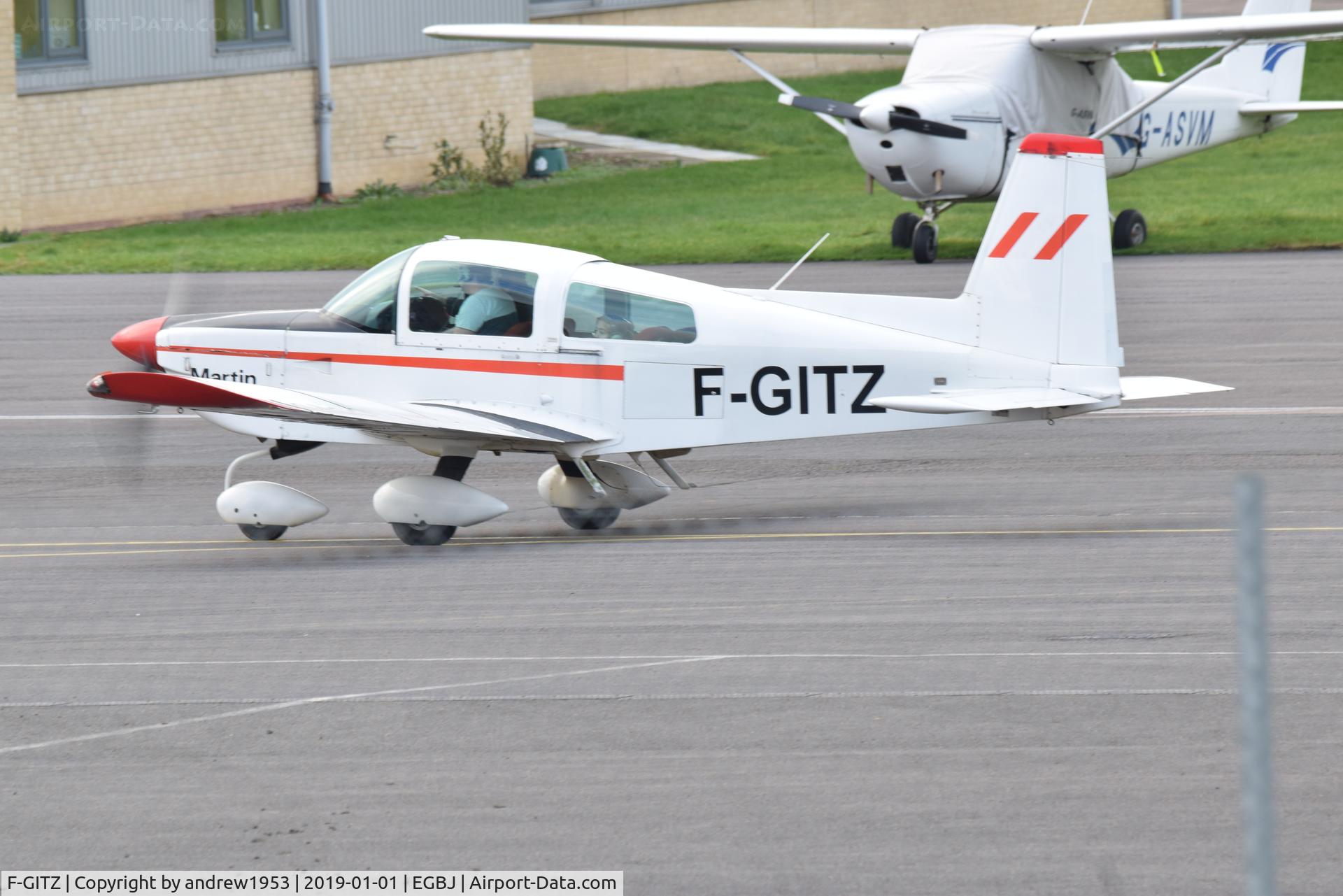 F-GITZ, Grumman American AG-5B Tiger C/N 10140, F-GITZ at Gloucestershire Airport.