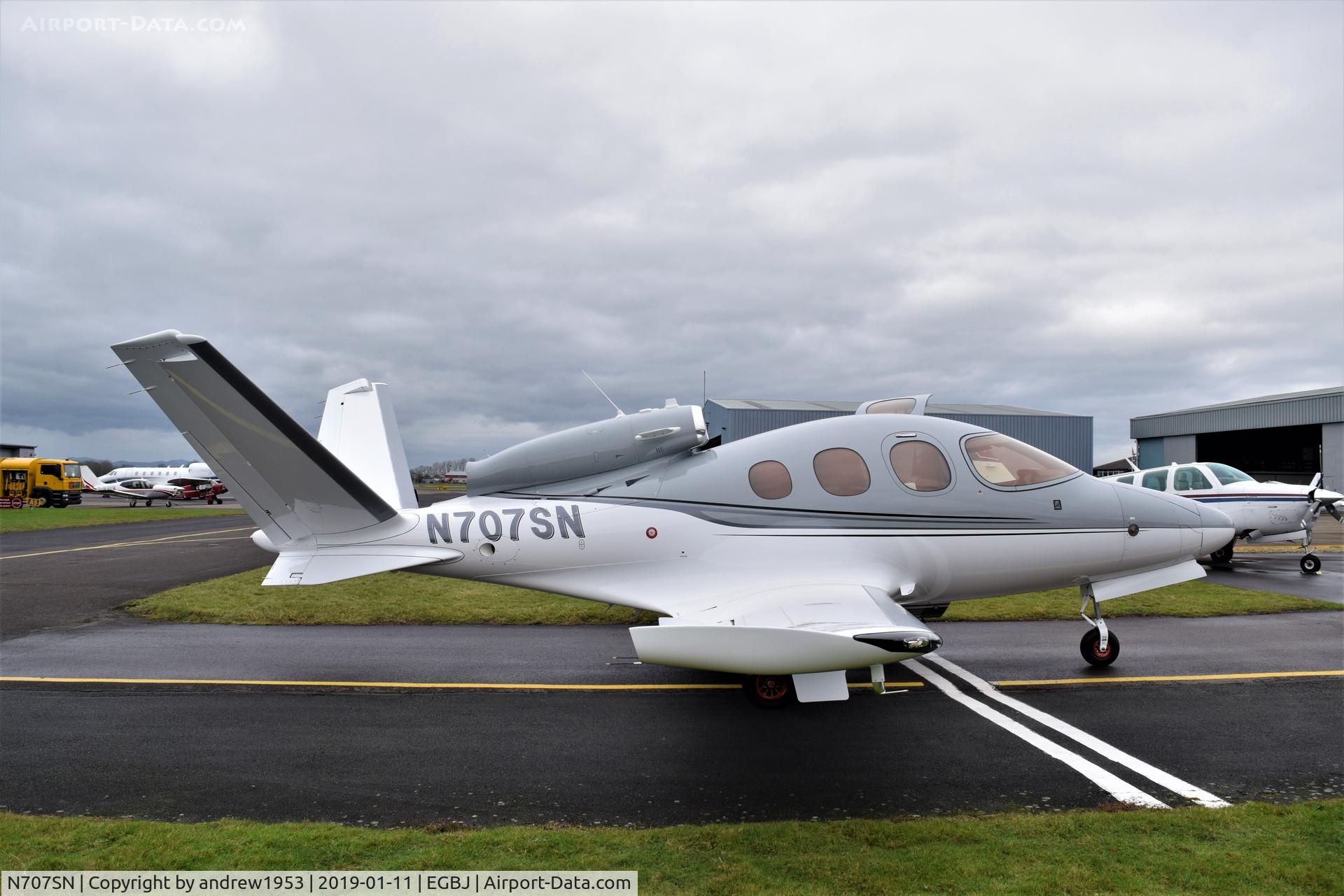 N707SN, 2018 Cirrus SF50 Vision C/N 0041, N707SN at Gloucestershire Airport.