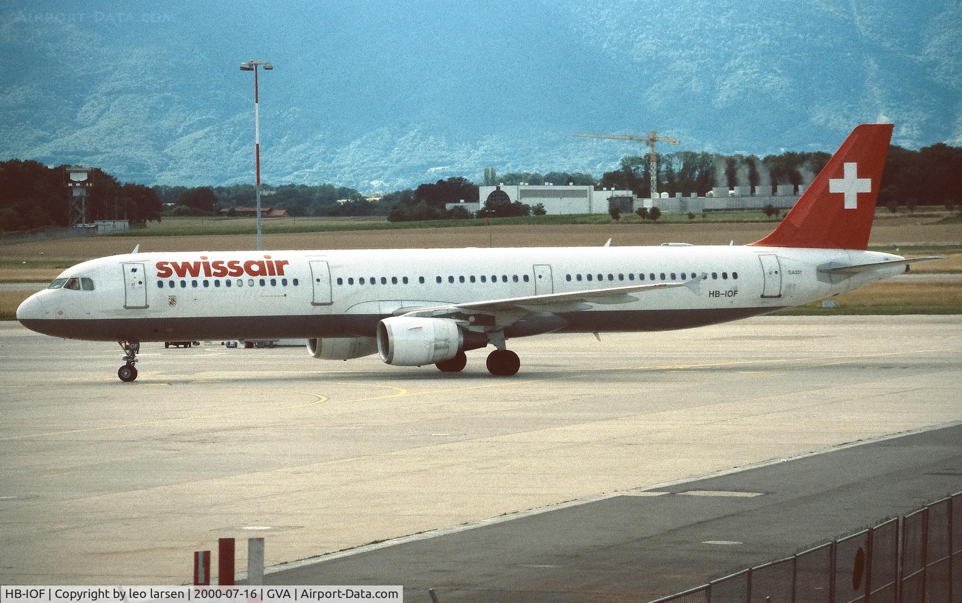 HB-IOF, 1995 Airbus A321-111 C/N 541, Geneva 16.7.2000