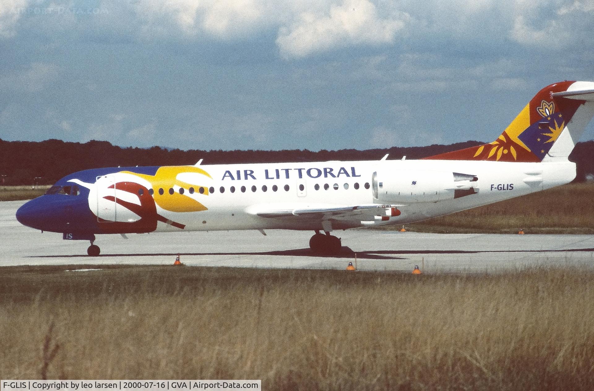 F-GLIS, 1995 Fokker 70 (F-28-0070) C/N 11540, Geneva 16.7.2000