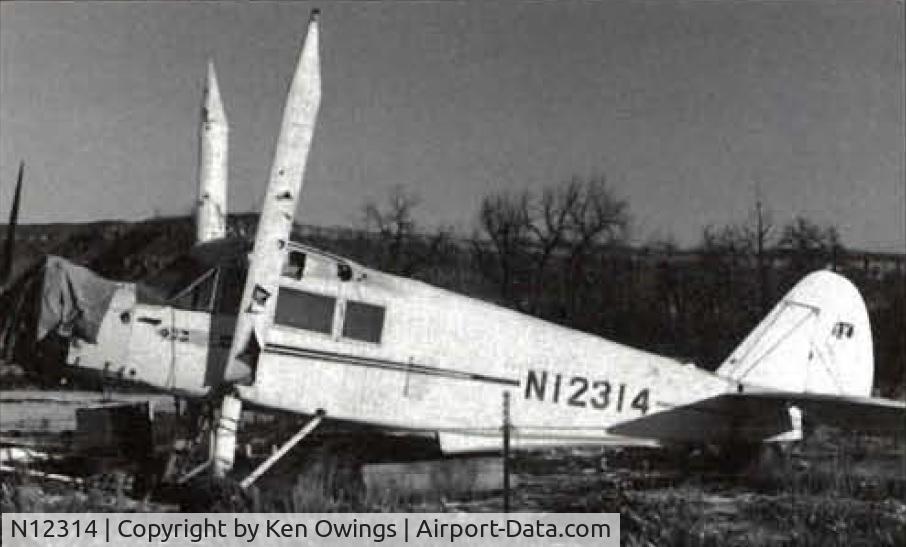 N12314, 1931 Curtiss-Wright Sedan 15-D C/N 15-D-2214, As found in Billings Montana 1987.