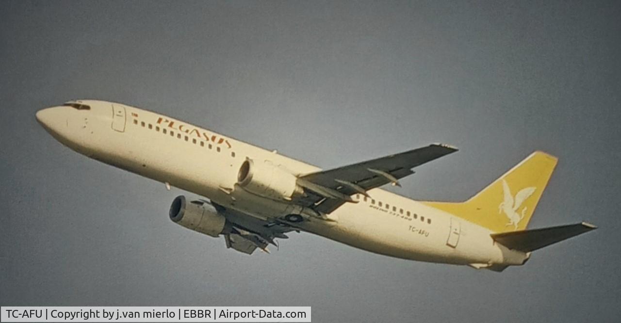 TC-AFU, 1993 Boeing 737-4Y0 C/N 26081, Climbing out of Brussels...scan fromslide '90s
