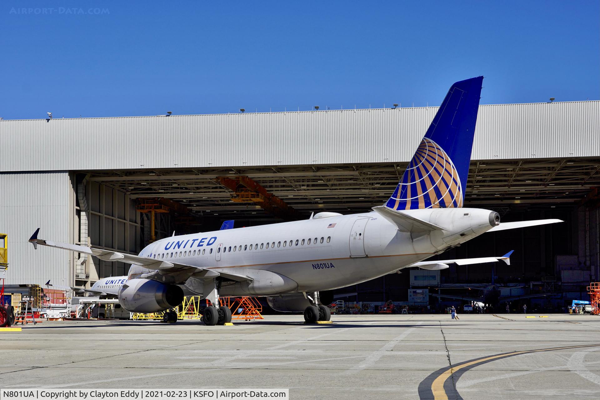 N801UA, 1997 Airbus A319-131 C/N 686, SFO 2021.