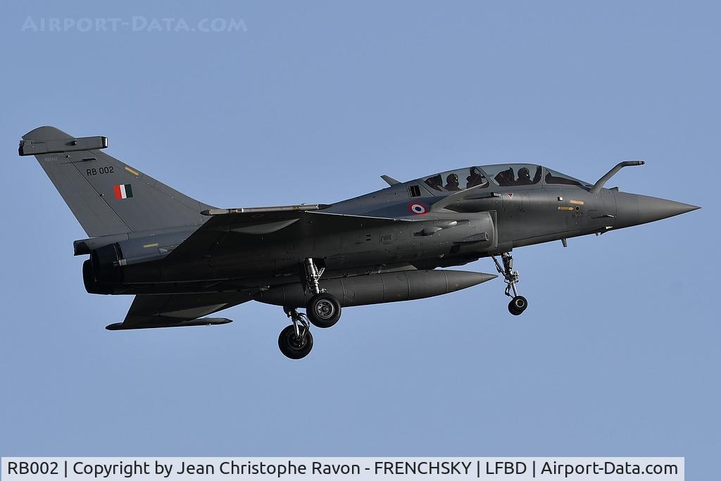 RB002, Dassault Rafale DH C/N 002, INDIAN AIR FORCE callsign 