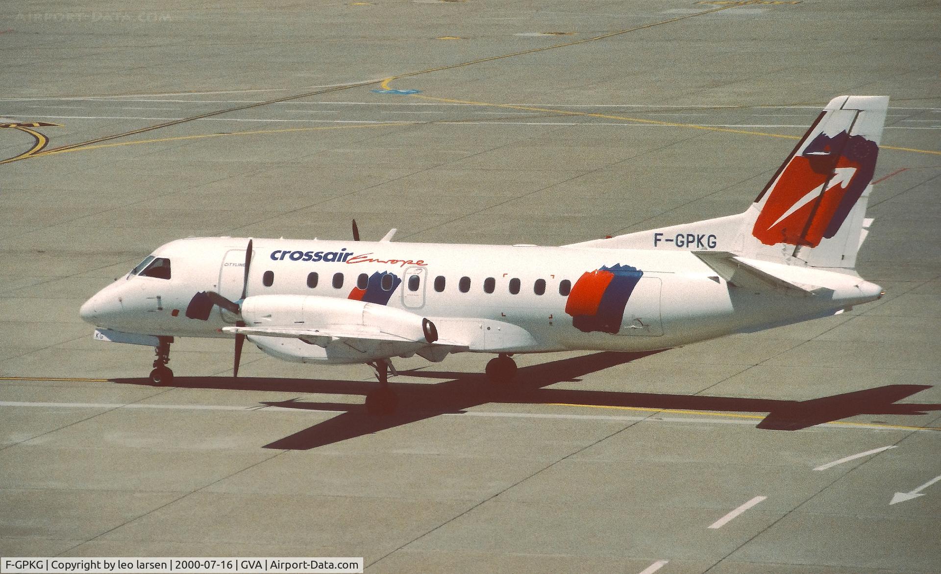 F-GPKG, 1990 Saab 340B C/N 340B-185, Geneva 16.7.2000