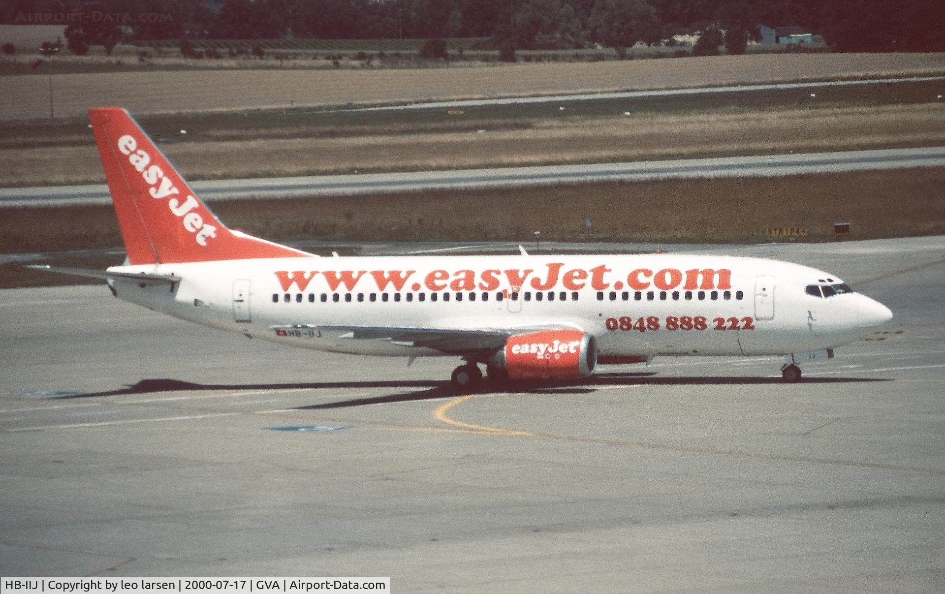HB-IIJ, 1999 Boeing 737-33V C/N 29342, Geneva 17.7.2000