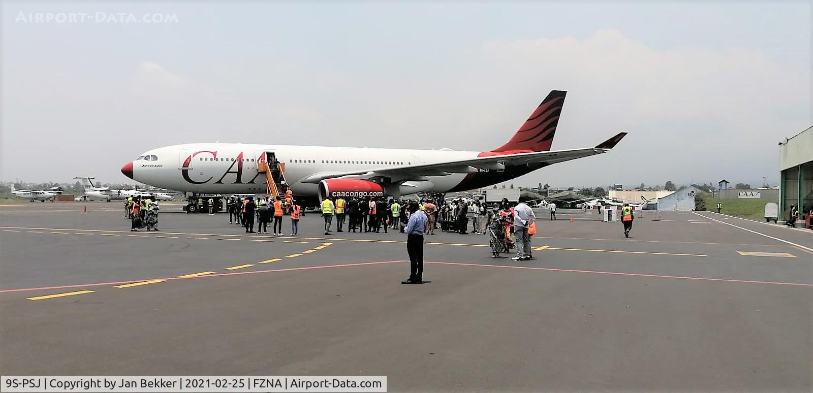 9S-PSJ, 2002 Airbus A330-243 C/N 505, Arrived from Kinshasa at Goma International Airport