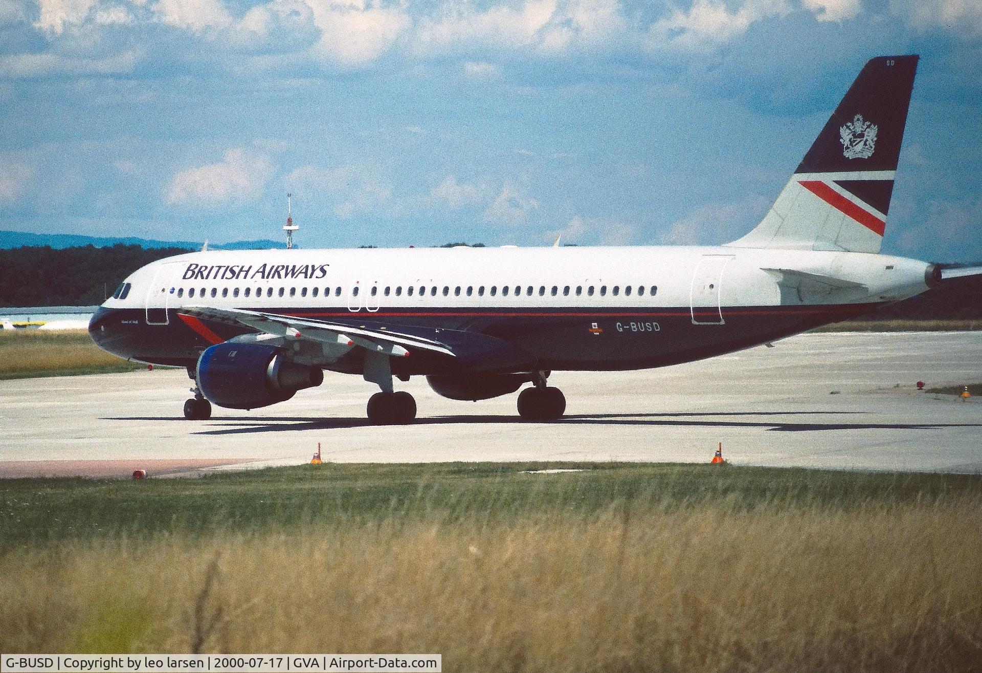G-BUSD, 1988 Airbus A320-111 C/N 011, Geneva 17.7.2000