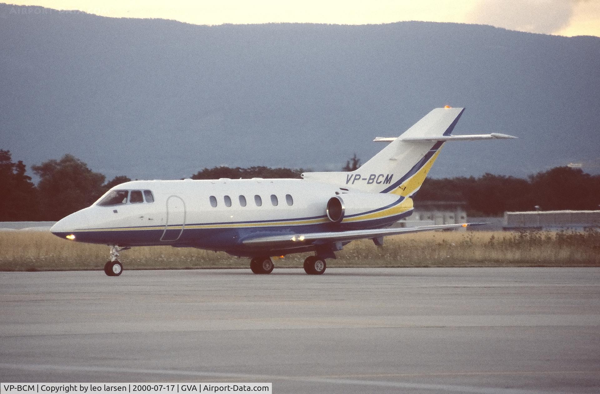 VP-BCM, 1998 Raytheon Hawker 800XP C/N 258404, Geneva 17.7.2000
