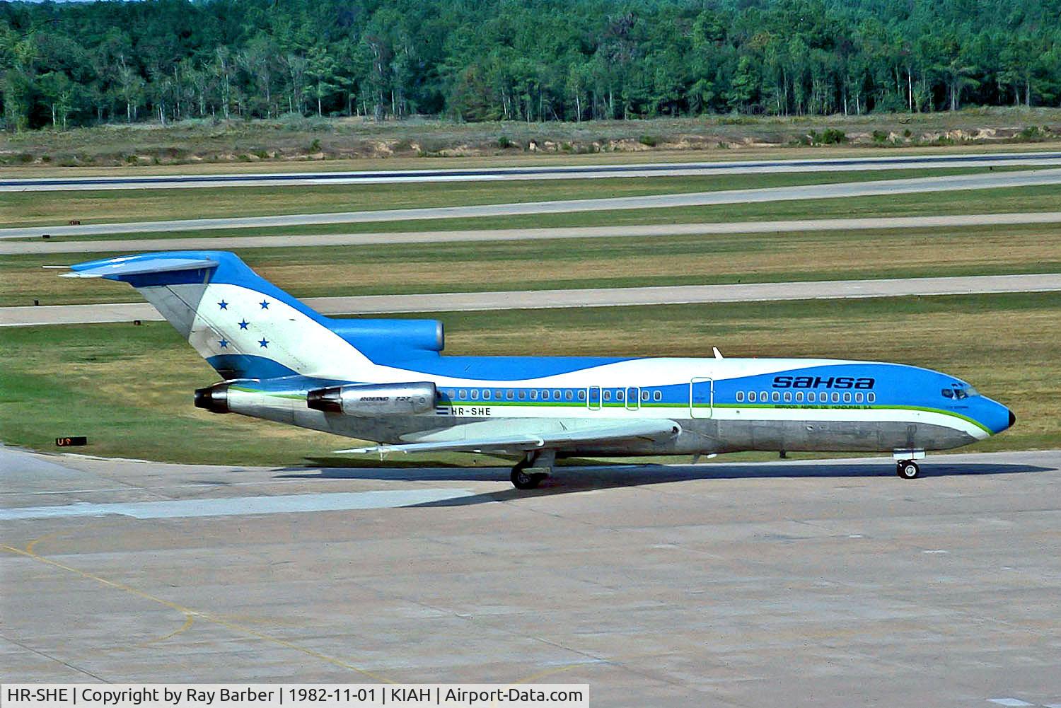 HR-SHE, 1965 Boeing 727-81 C/N 18823, HR-SHE   Boeing 727-81 [18823] (SAHSA) Houston-Intercontinental Airport / Houston-George Bush Intercontinental~N 01/11/1982