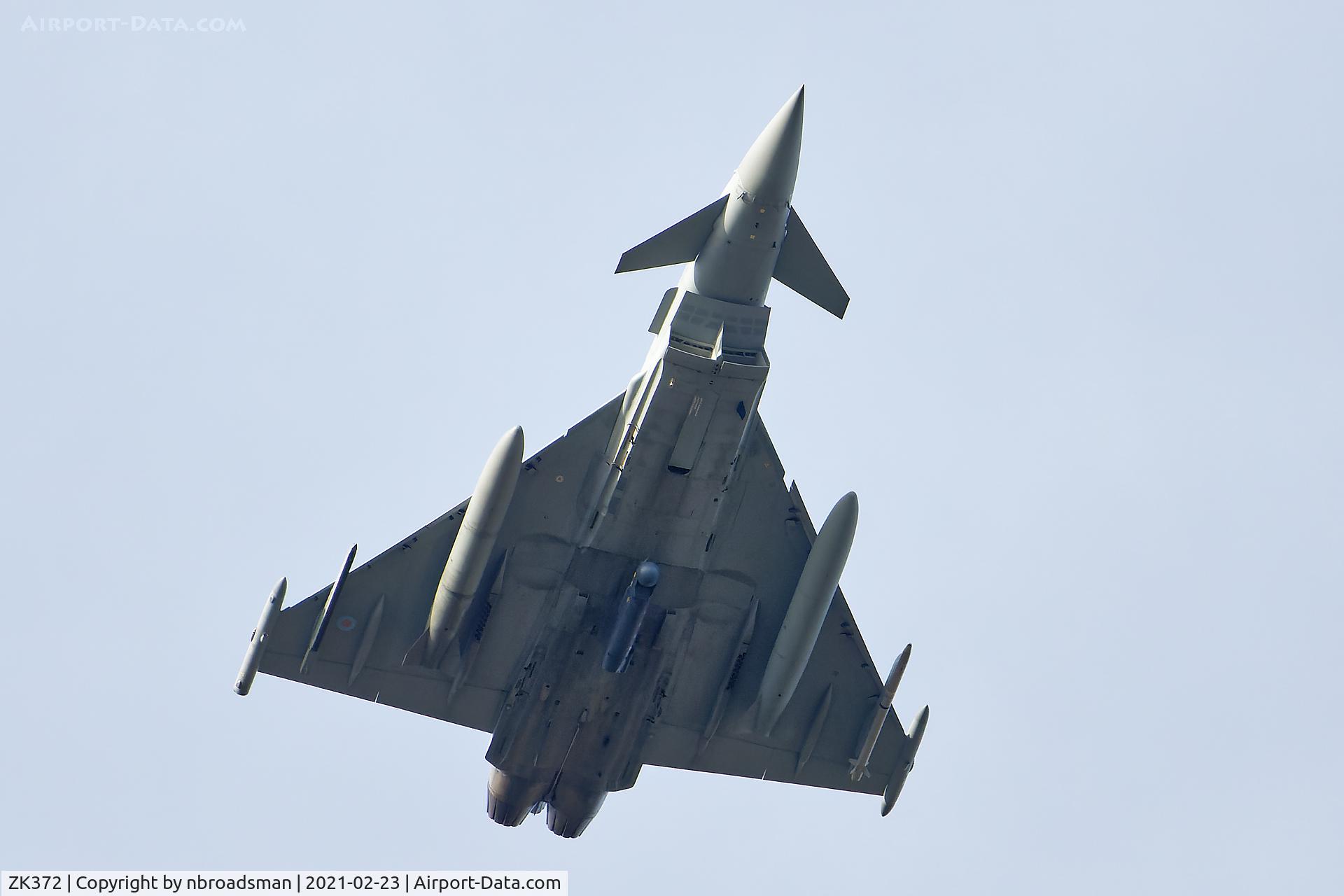 ZK372, 2016 Eurofighter EF-2000 Typhoon FGR4 C/N BS133/480, Typhoon ZK372 at low level over North Norfolk