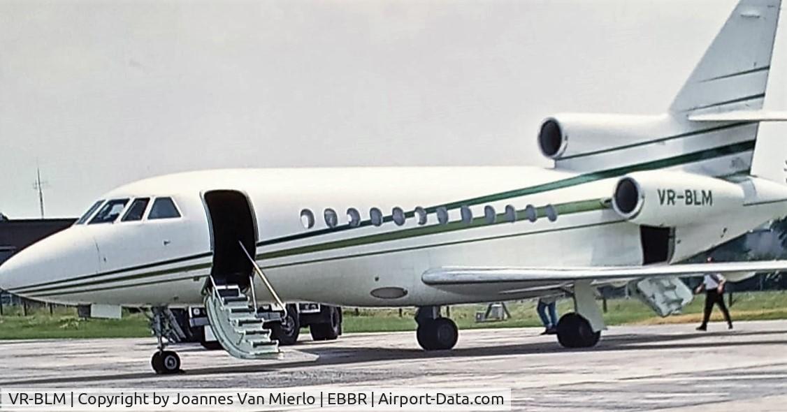 VR-BLM, 1989 Dassault Falcon 900 C/N 72, Brussels G.A.T. '90s scan from slide