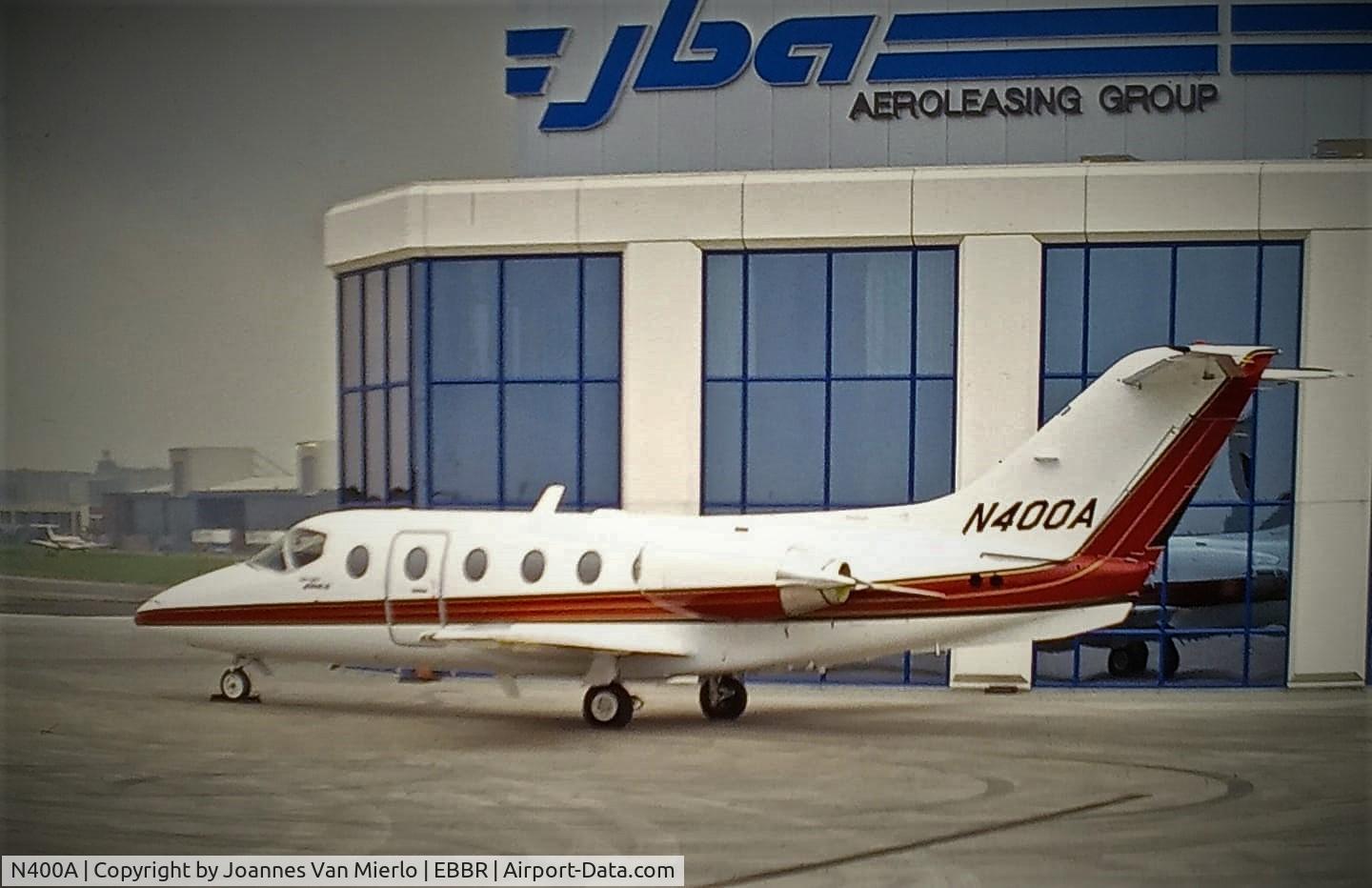 N400A, 1995 Beech 400A Beechjet C/N RK-98, Brussels JBA ramp Scan from slide