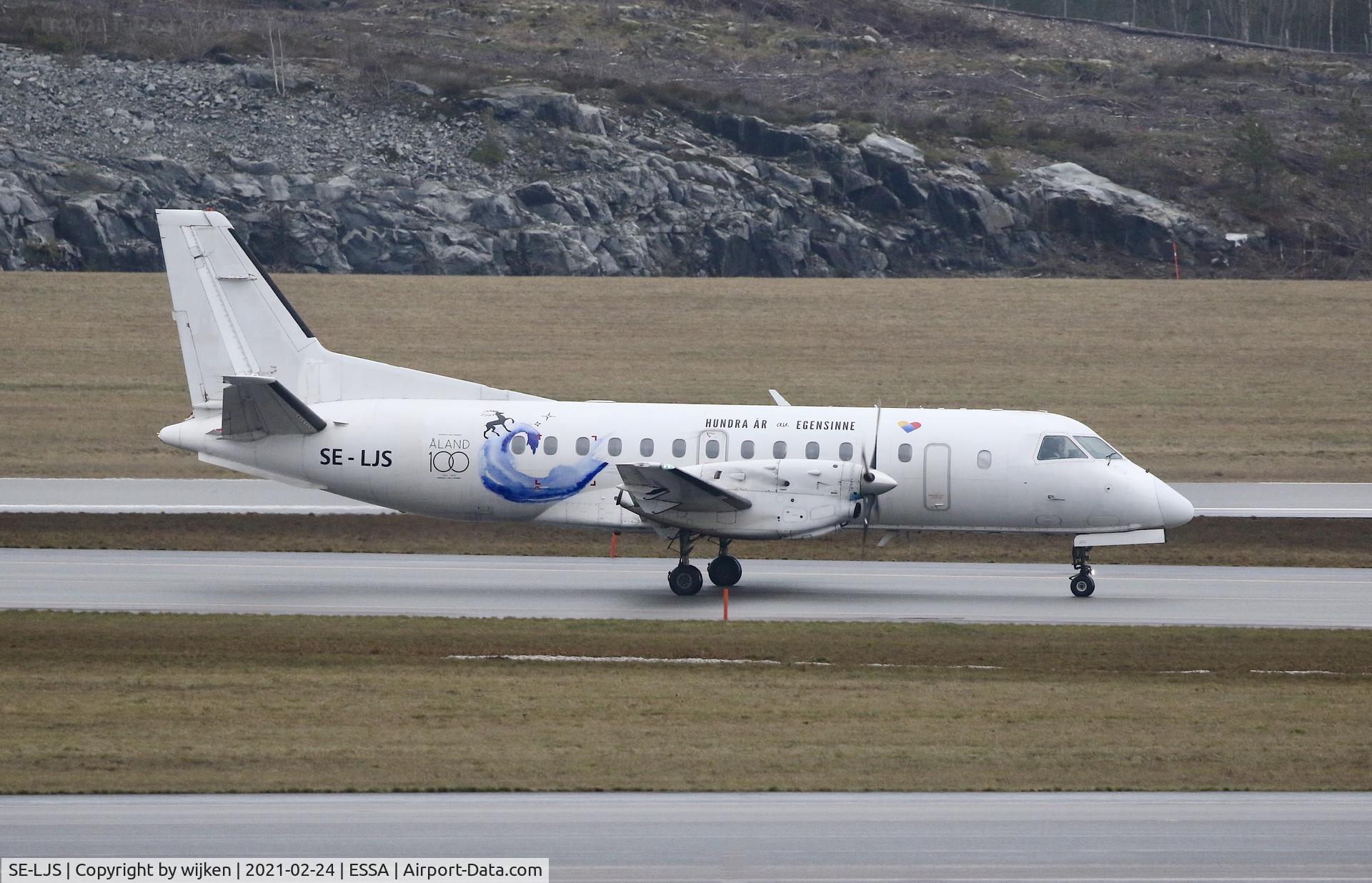 SE-LJS, 1990 Saab 340B C/N 340B-215, RWY 19L