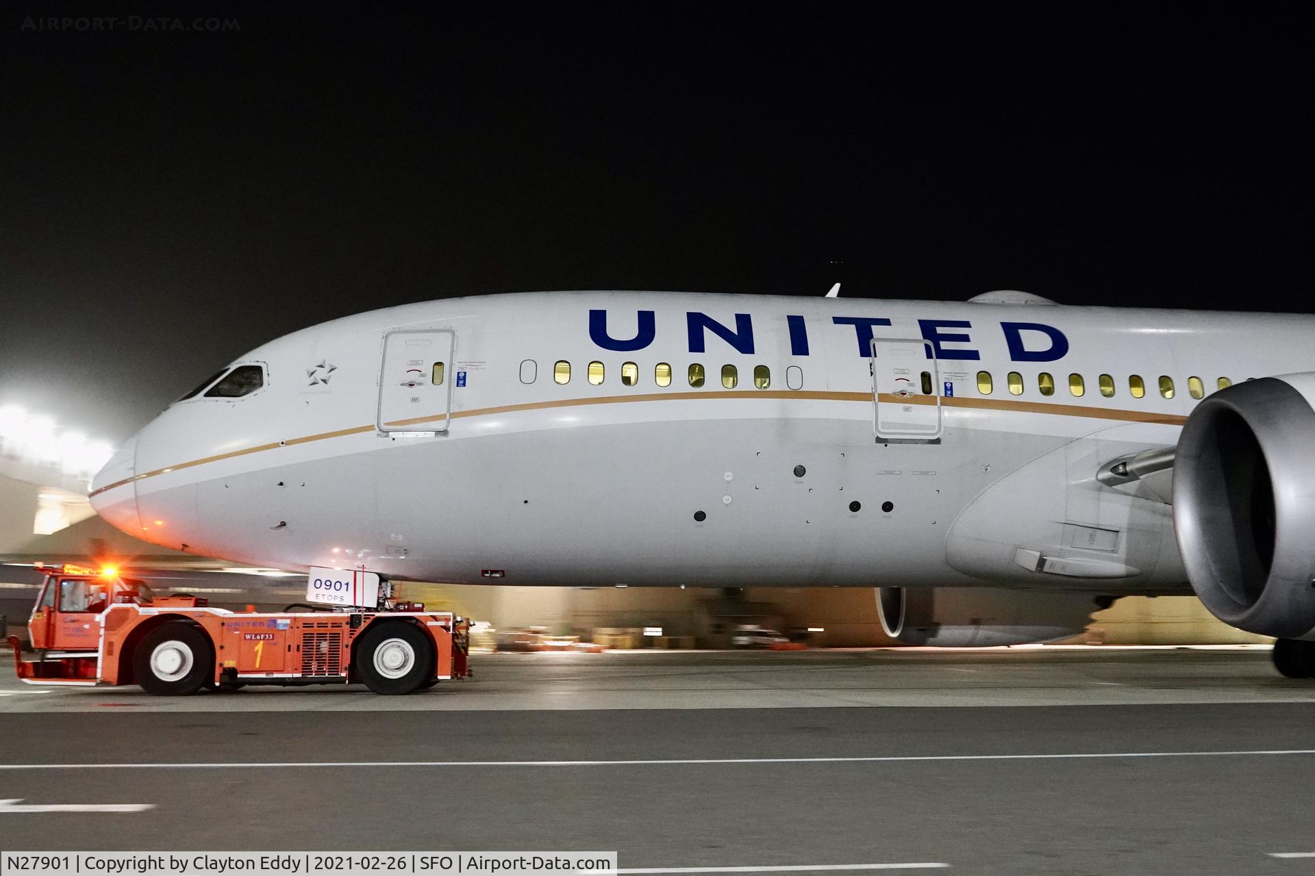 N27901, 2012 Boeing 787-8 Dreamliner C/N 34821, SFO 2021.