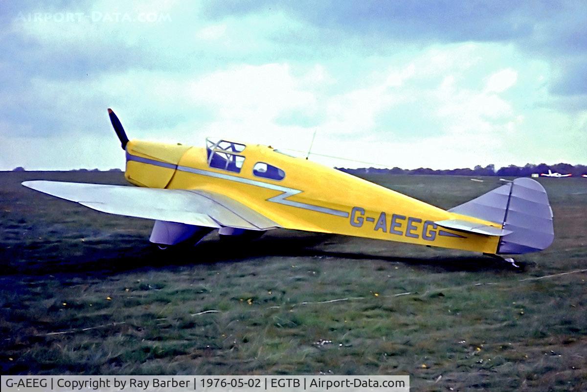 G-AEEG, 1936 Miles M-3A Falcon Major C/N 216, G-AEEG   Miles M.3A Falcon Major [216] Booker~G 02/05/1976