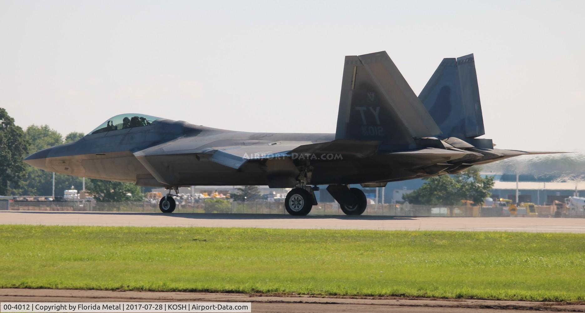 00-4012, 2000 Lockheed Martin F-22A Raptor C/N 645-4012, USAF F-22A