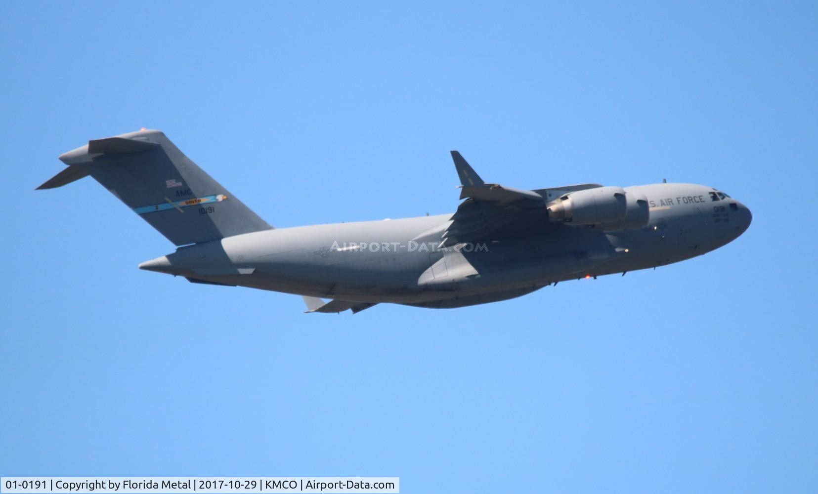 01-0191, 2001 Boeing C-17A Globemaster III C/N P-91, USAF C-17A