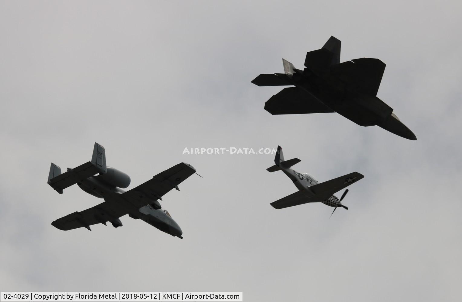 02-4029, 2002 Lockheed Martin F-22A Raptor C/N 645-4029, 3 ship heritage flight