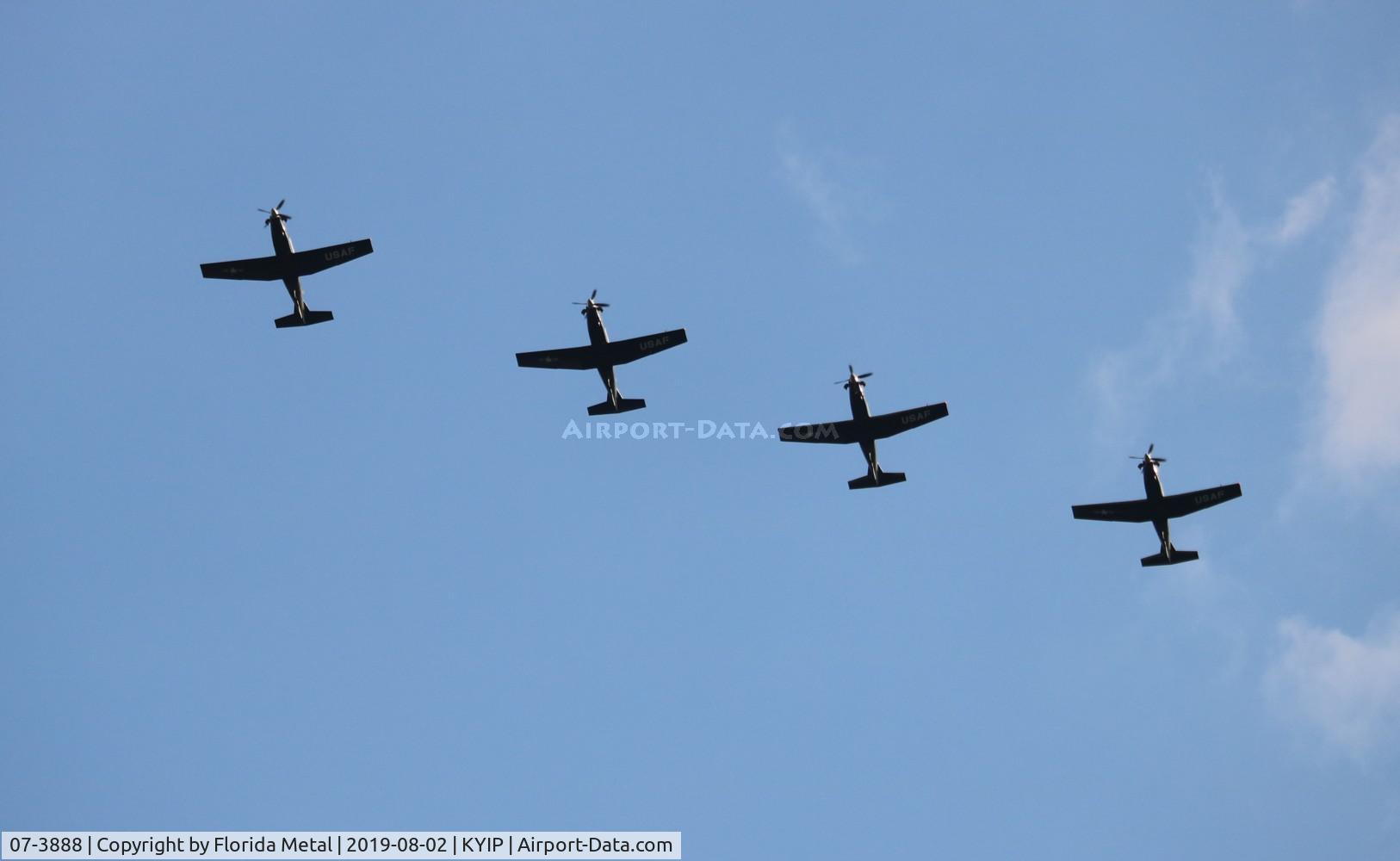 07-3888, 2007 Raytheon T-6A Texan II C/N PT-443, USAF T-6A Texan II