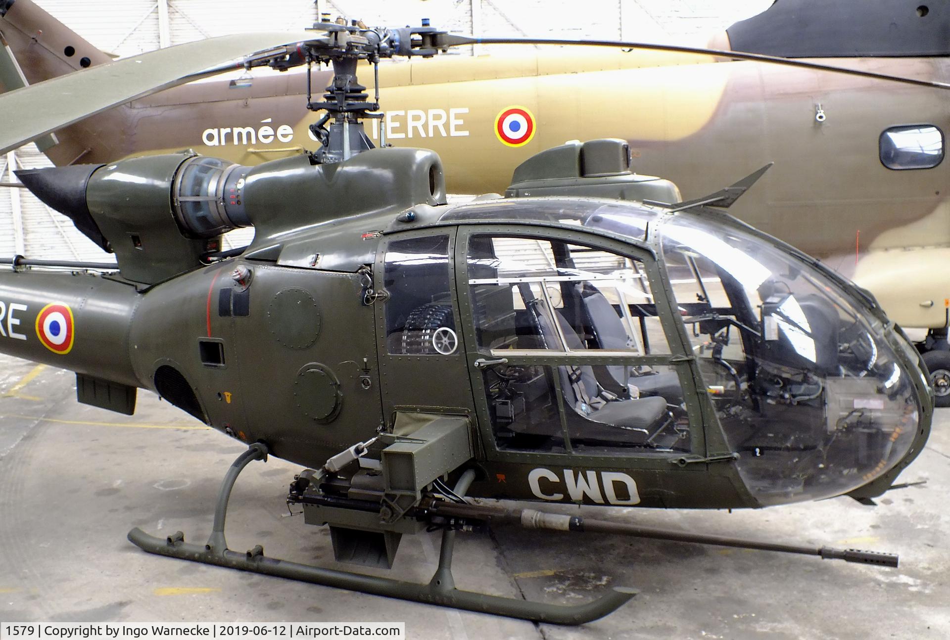 1579, Aerospatiale SA-341F Gazelle C/N 1579, Aerospatiale SA.341F Gazelle gunship at the Musee de l'ALAT et de l'Helicoptere, Dax