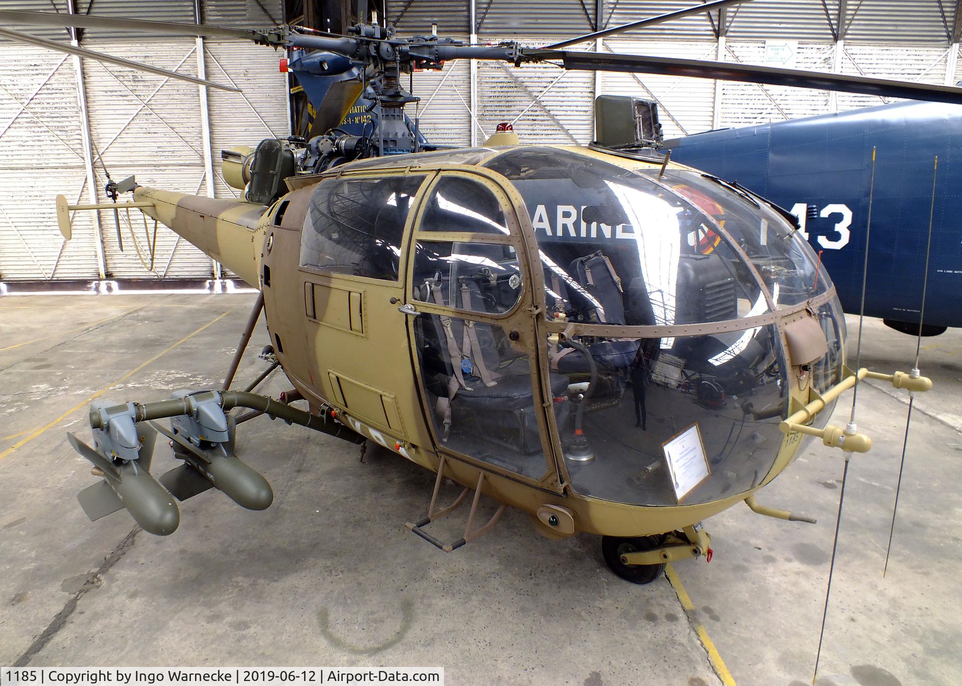 1185, Aérospatiale SA-316B Alouette III C/N 1185, Sud Aviation SA.316B Alouette III (anti-tank variant with SS.11/AS.11 missiles) at the Musee de l'ALAT et de l'Helicoptere, Dax