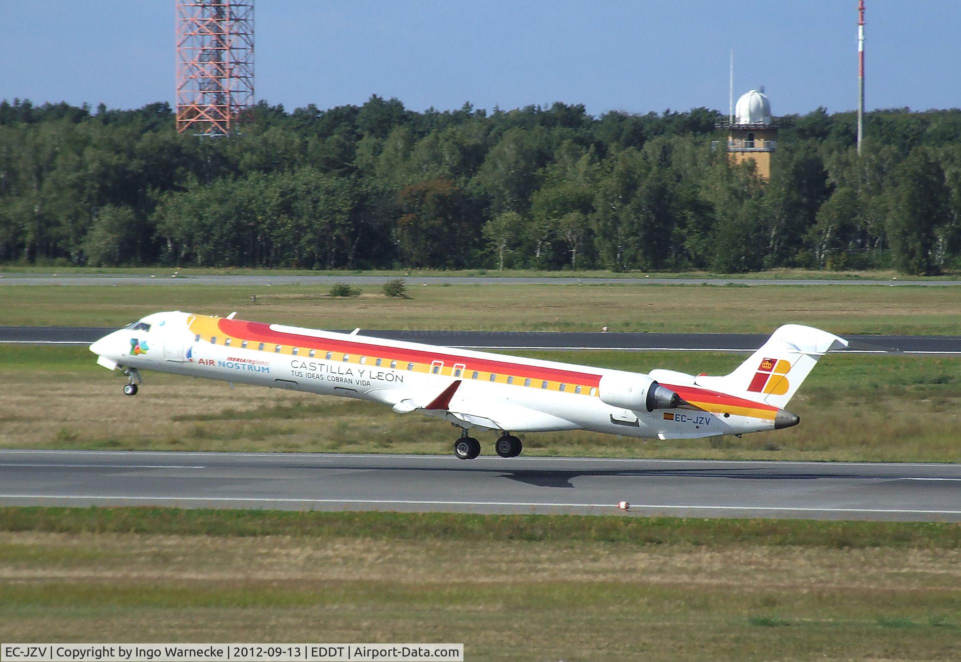 EC-JZV, 2007 Bombardier CRJ-900 (CL-600-2D24) C/N 15117, Bombardier CRJ-900 (Canadair CL-600-2D24) of Iberia Regional / Air Nostrum at Berlin-Tegel airport
