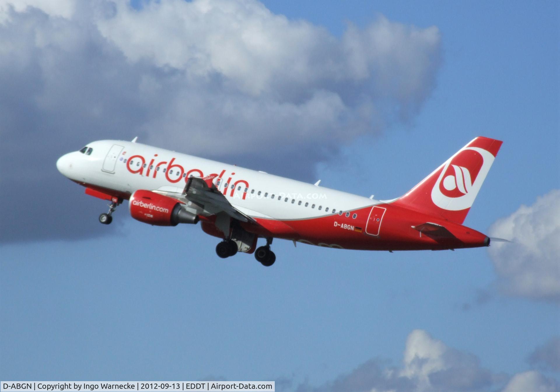 D-ABGN, 2008 Airbus A319-112 C/N 3661, Airbus A319-112 of airberlin at Berlin-Tegel airport