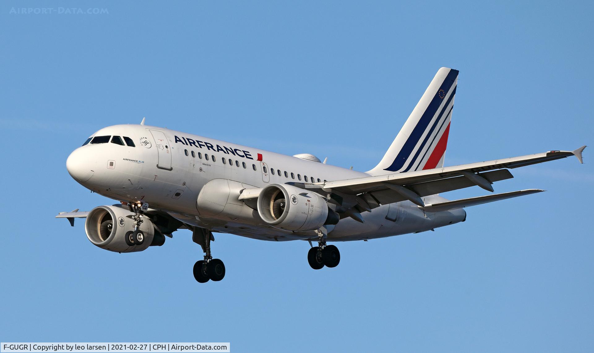 F-GUGR, 2007 Airbus A318-111 C/N 3009, Copenhagen 27.2.2021