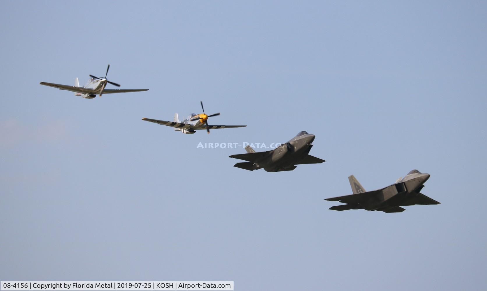 08-4156, 2008 Lockheed Martin F-22A Raptor C/N 645-4156, 4 ship heritage flight