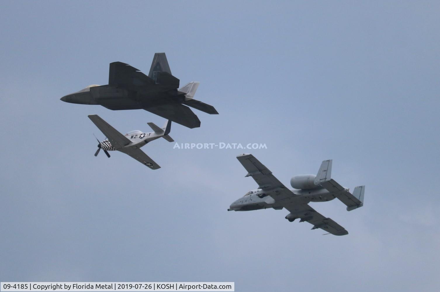 09-4185, Lockheed Martin F-22A Raptor C/N 4185, 3 ship heritage flight