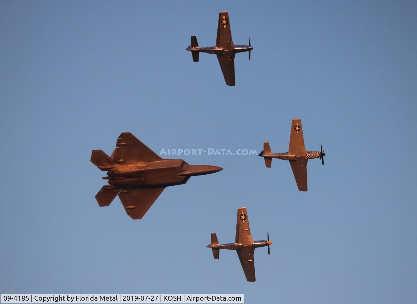 09-4185, Lockheed Martin F-22A Raptor C/N 4185, 4 ship heritage flight
