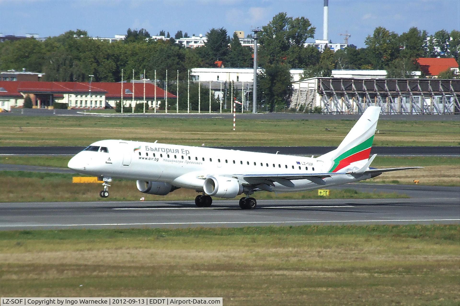 LZ-SOF, 2012 Embraer 190AR (ERJ-190-100IGW) C/N 19000492, EMBRAER 190AR (ERJ-190-100IGW) of Bulgaria Air at Berlin-Tegel airport