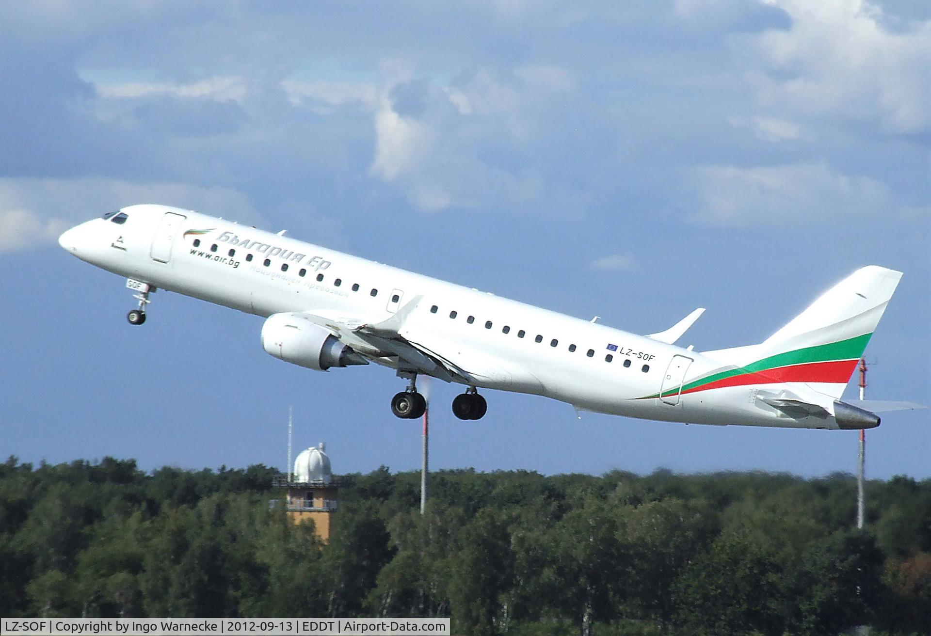 LZ-SOF, 2012 Embraer 190AR (ERJ-190-100IGW) C/N 19000492, EMBRAER 190AR (ERJ-190-100IGW) of Bulgaria Air at Berlin-Tegel airport