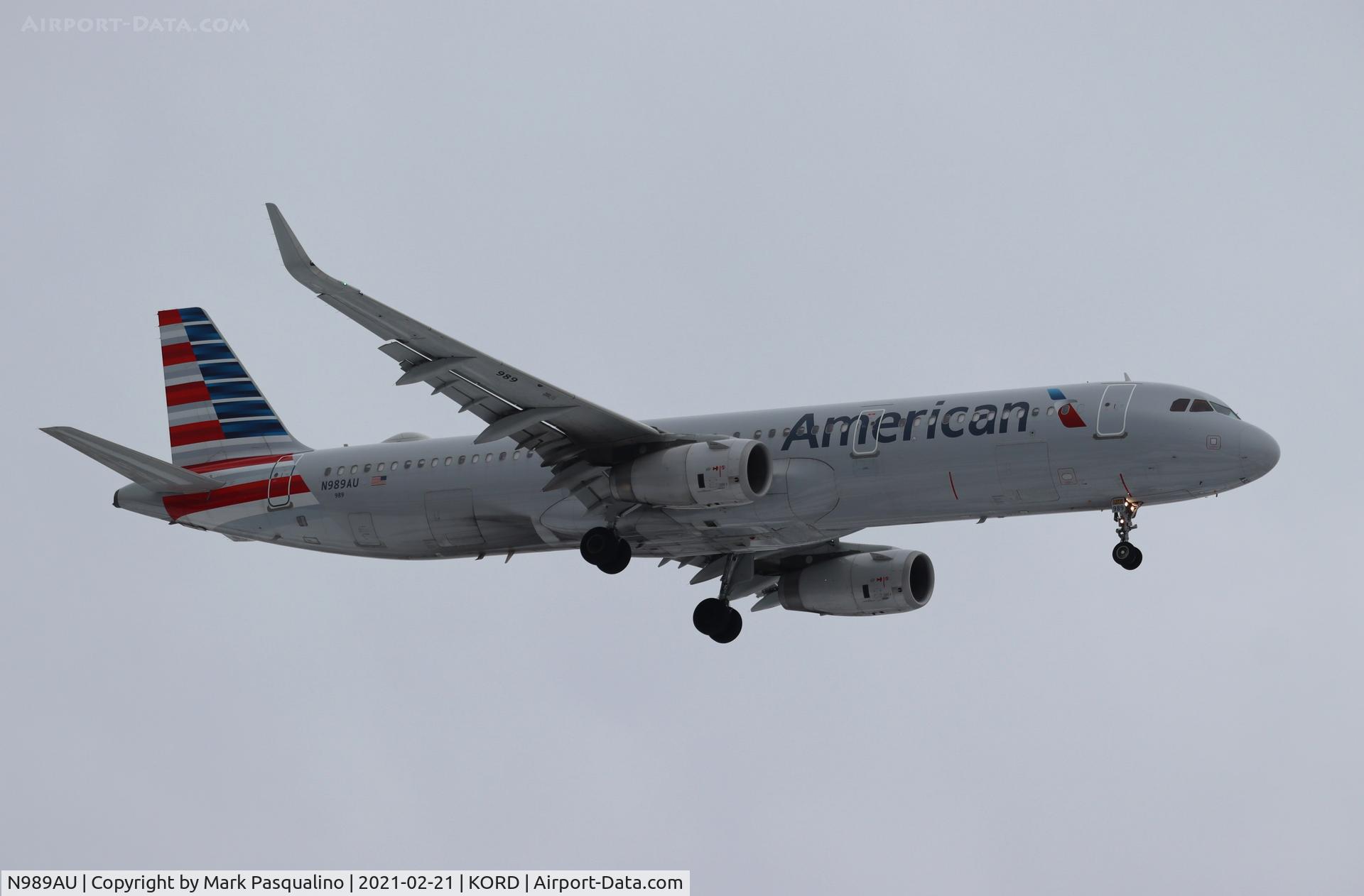N989AU, 2016 Airbus A321-231 C/N 7307, Airbus A321-231