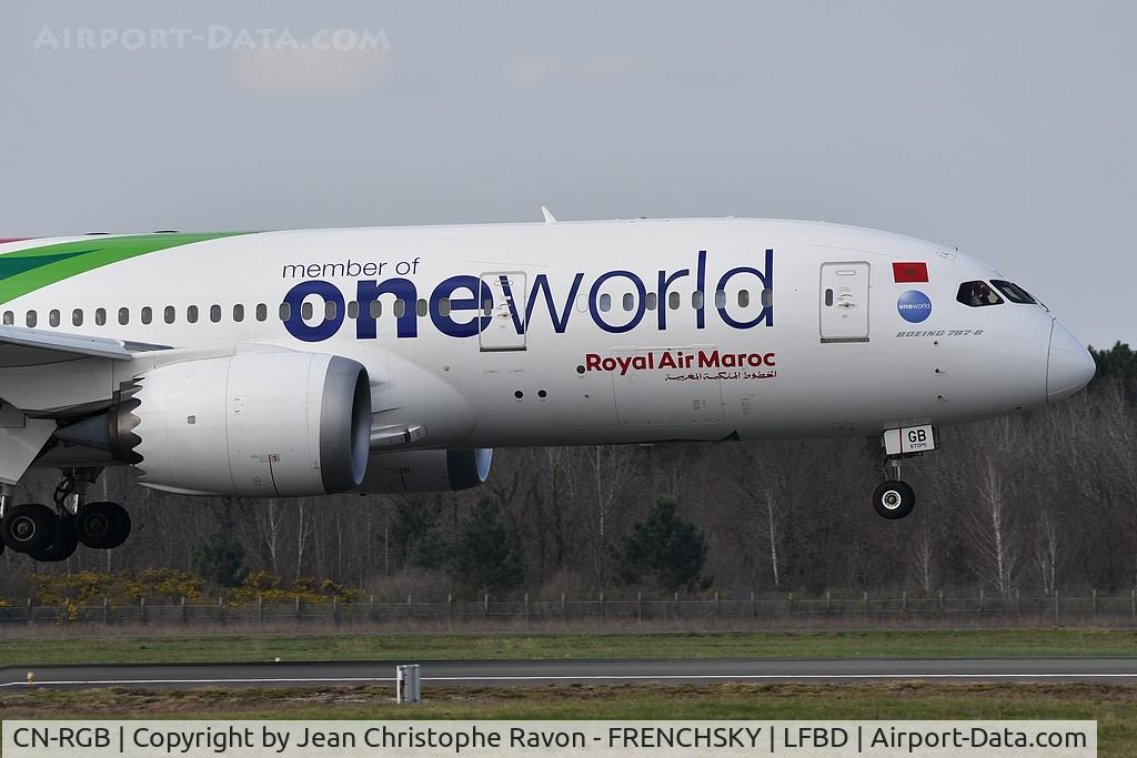 CN-RGB, 2014 Boeing 787-8 Dreamliner C/N 43817, Casablanca (CMN) Bordeaux (BOD) AT8750