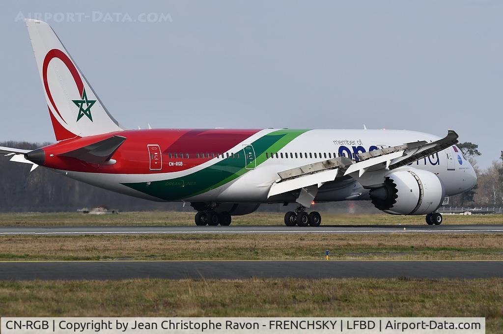 CN-RGB, 2014 Boeing 787-8 Dreamliner C/N 43817, Casablanca (CMN) Bordeaux (BOD) AT8750
