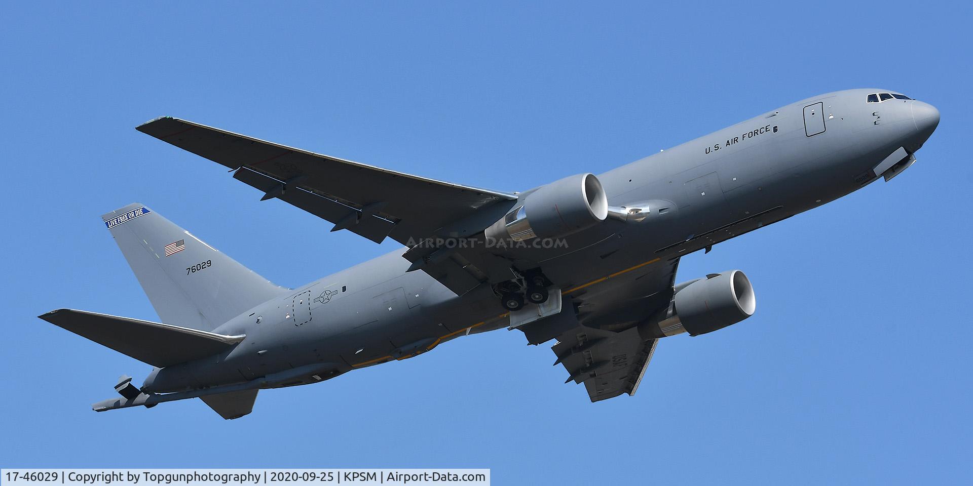 17-46029, 2019 Boeing KC-46A Pegasus (767-2LKC) C/N 34110, PACK82 departs RW16