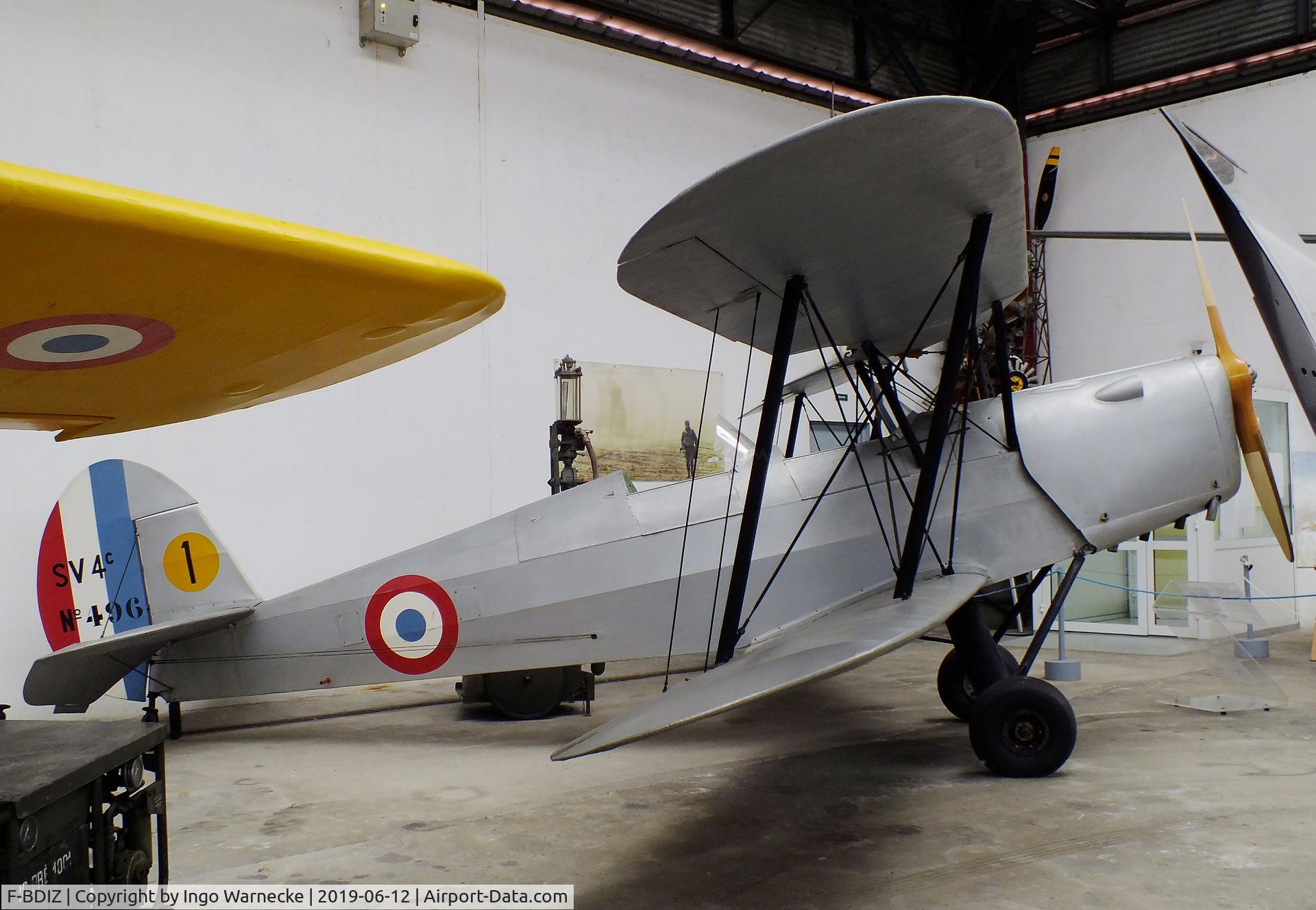 F-BDIZ, Stampe-Vertongen SV-4A C/N 496, Stampe-Vertongen SV-4C at the Musee de l'ALAT et de l'Helicoptere, Dax