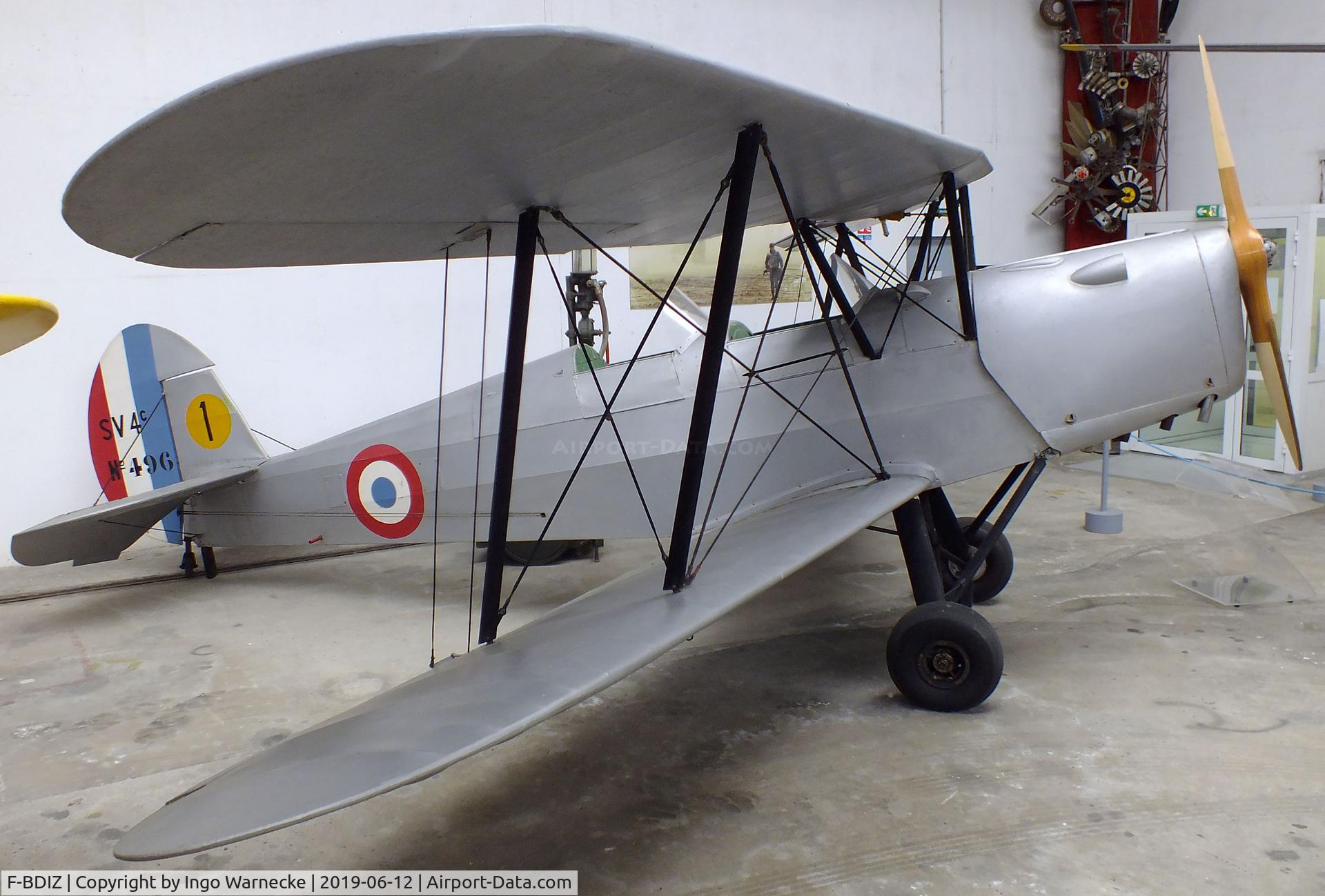F-BDIZ, Stampe-Vertongen SV-4A C/N 496, Stampe-Vertongen SV-4C at the Musee de l'ALAT et de l'Helicoptere, Dax
