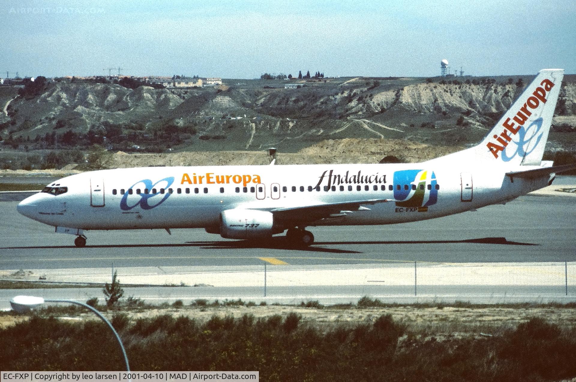 EC-FXP, 1991 Boeing 737-4Q8 C/N 24706, Madrid 10.4.2001