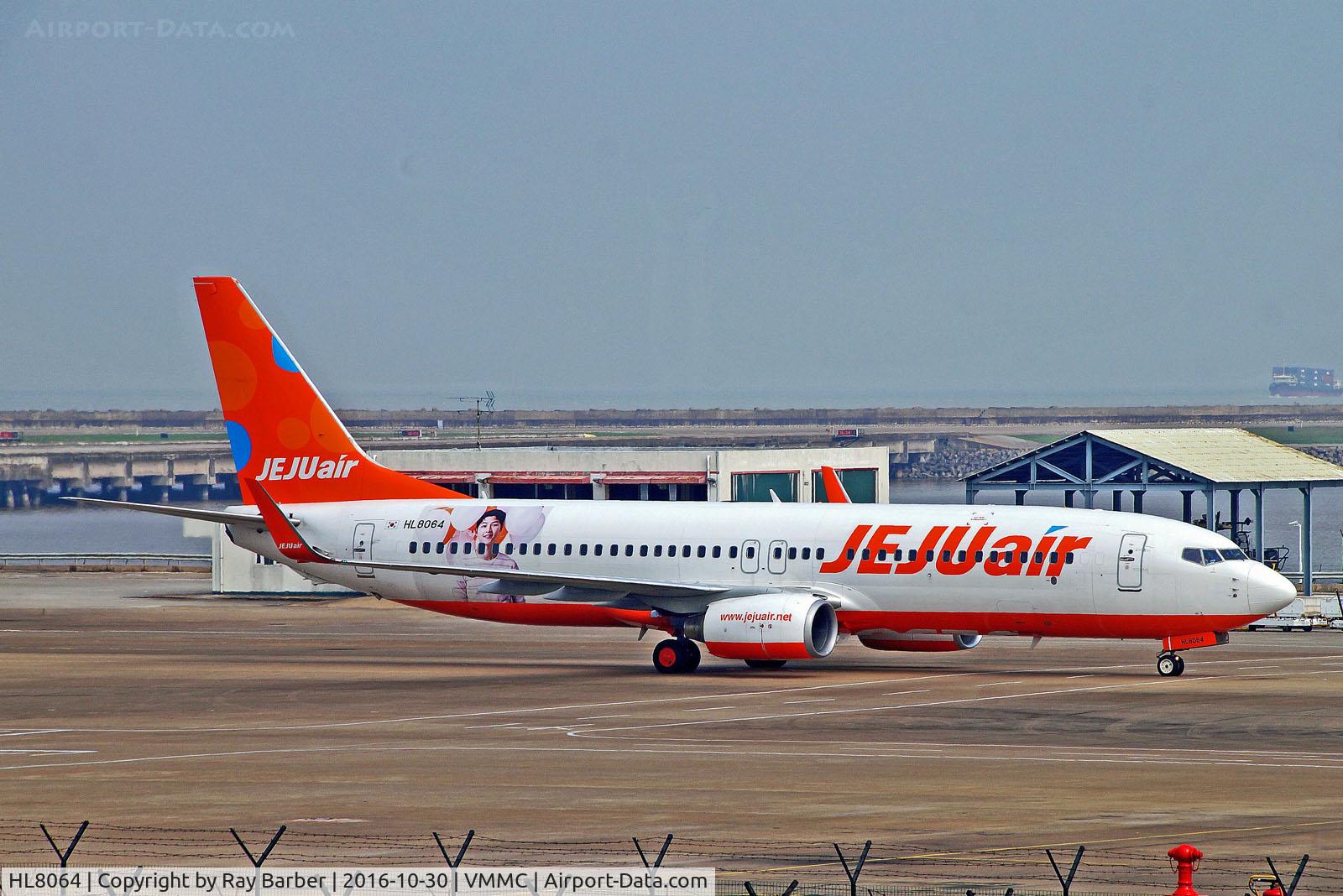 HL8064, 2009 Boeing 737-8AS C/N 37532, HL8064   Boeing 737-8AS [37532] (Jeju Air) Macau Int'l~B 30/10/2016