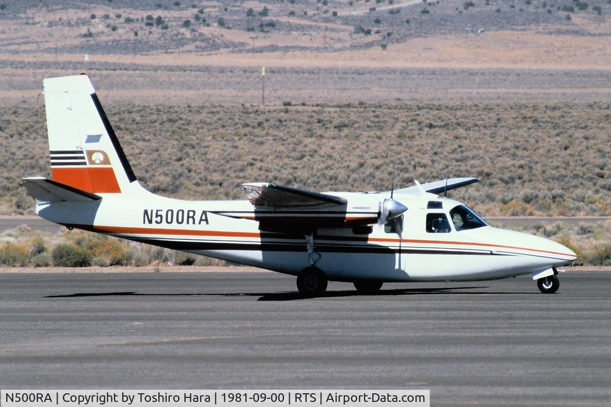 N500RA, 1972 Rockwell 500S Shrike Commander C/N 3127, Bob Hoover's Shrike at Reno Air Race 1981
