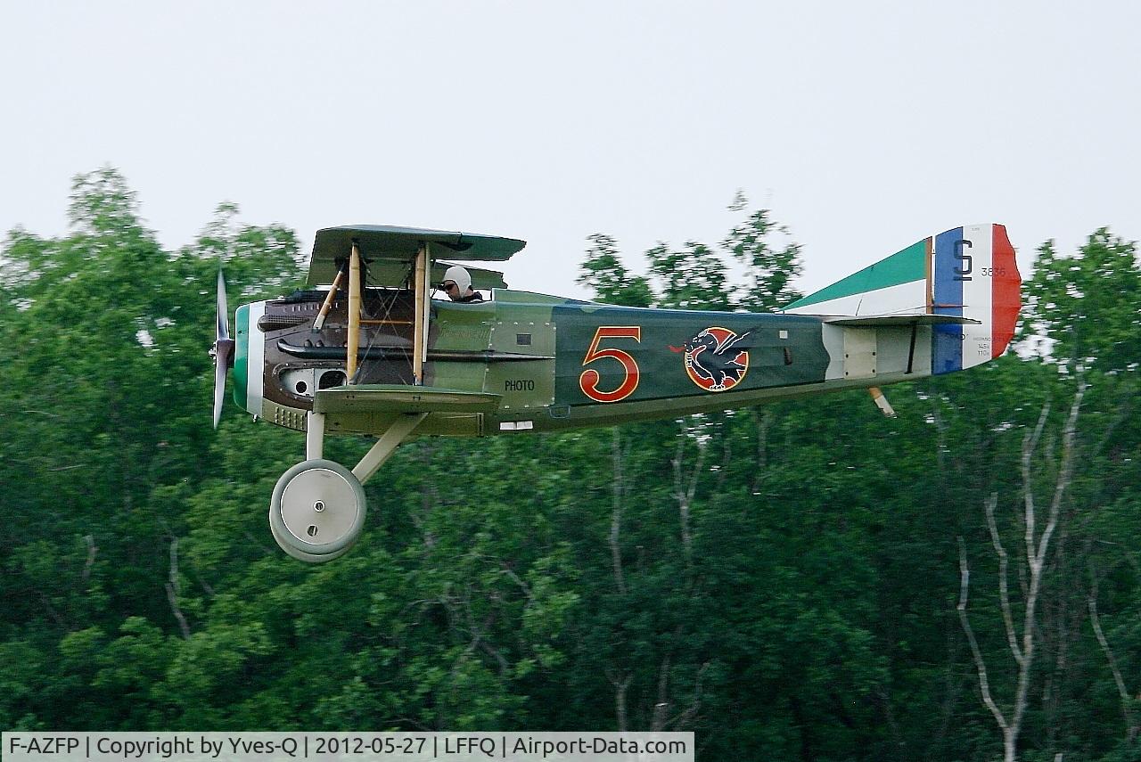 F-AZFP, SPAD S-XIII C1 C/N 4377, Spad XIII C1, Take off , La Ferté-Alais Airfield (LFFQ) Air Show 2012