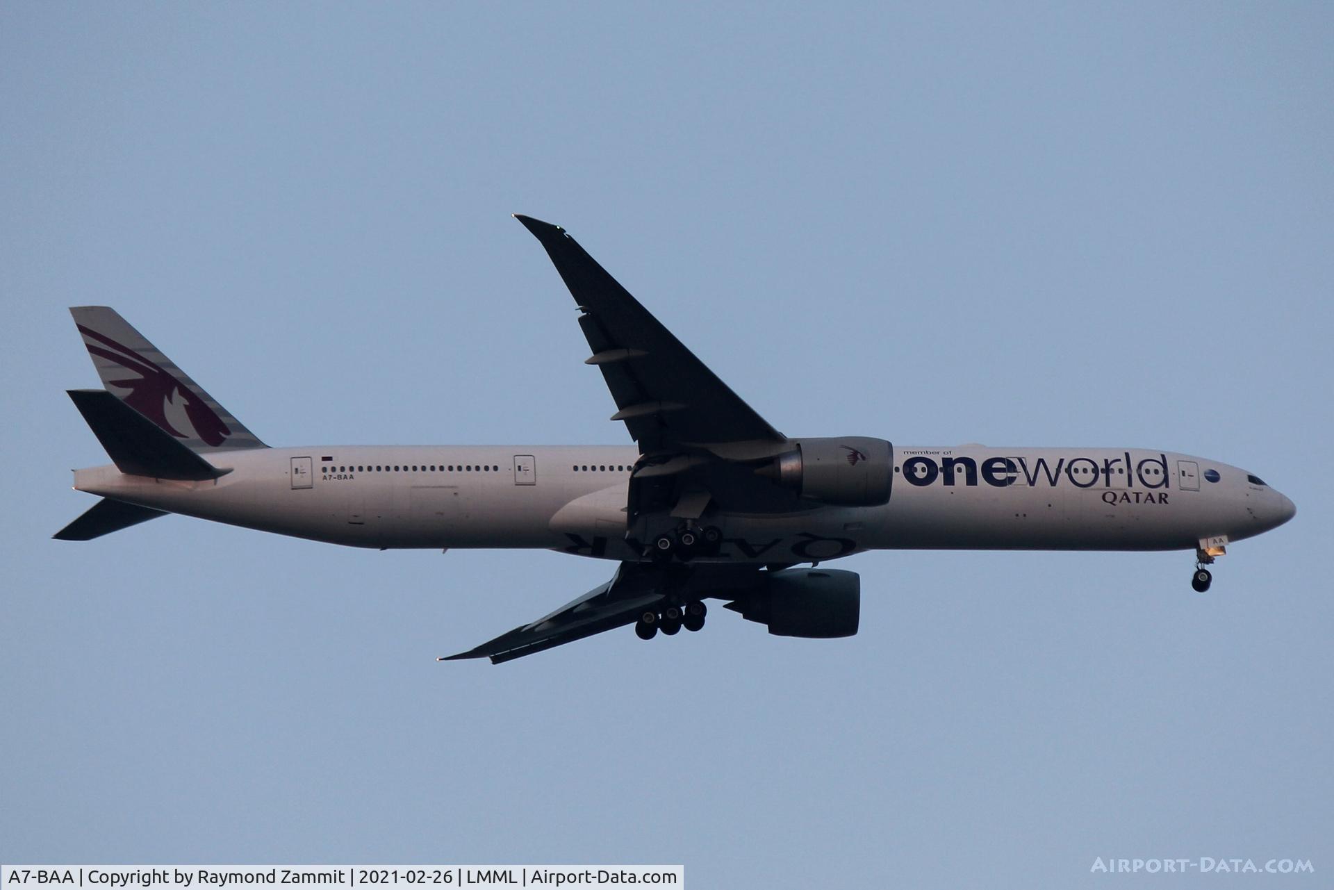 A7-BAA, 2007 Boeing 777-3DZ/ER C/N 36009, B777 A7-BAA Qatar Airways