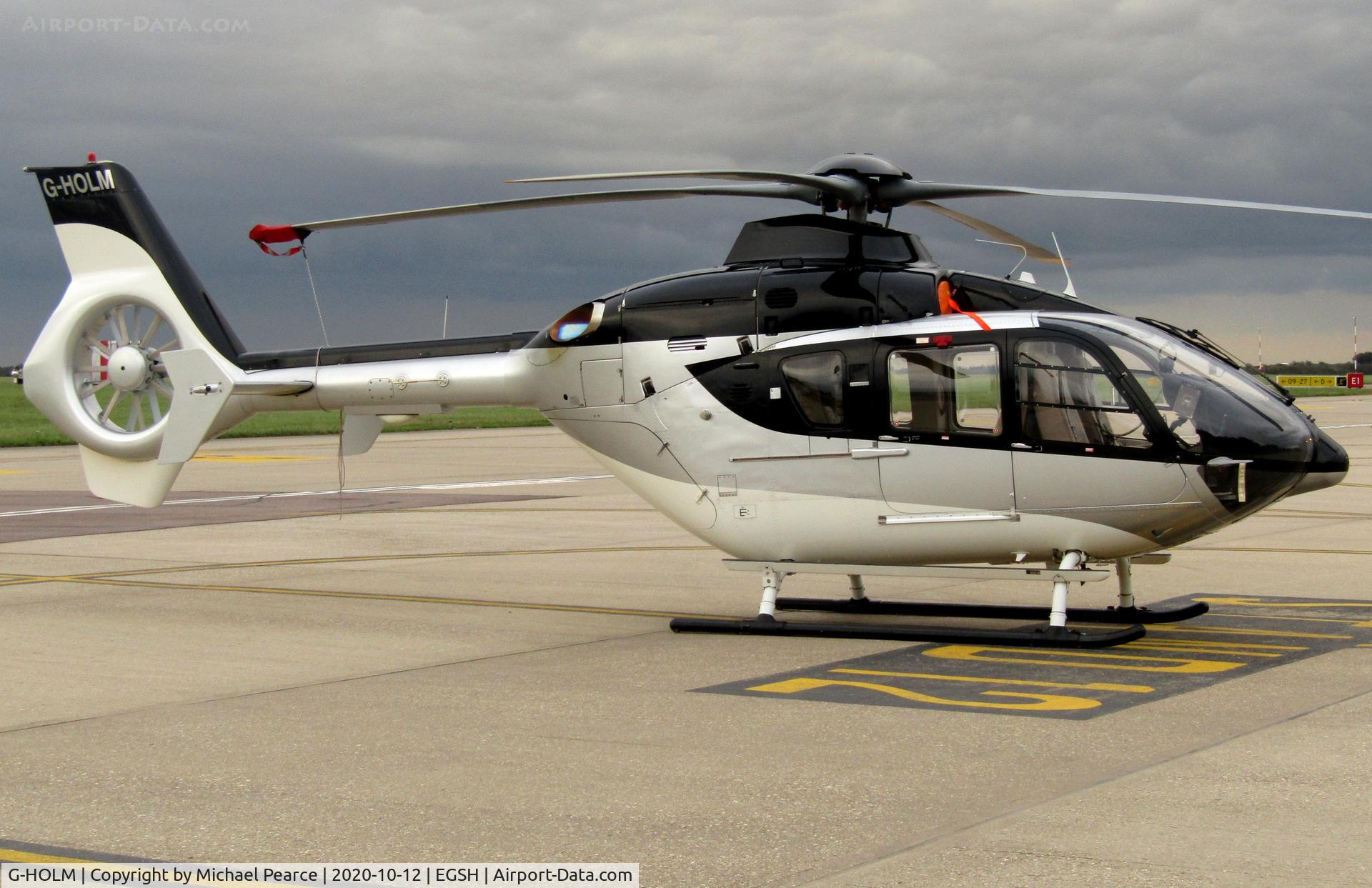 G-HOLM, 2007 Eurocopter EC-135T-2+ C/N 0574, Parked at SaxonAir, return visitor.