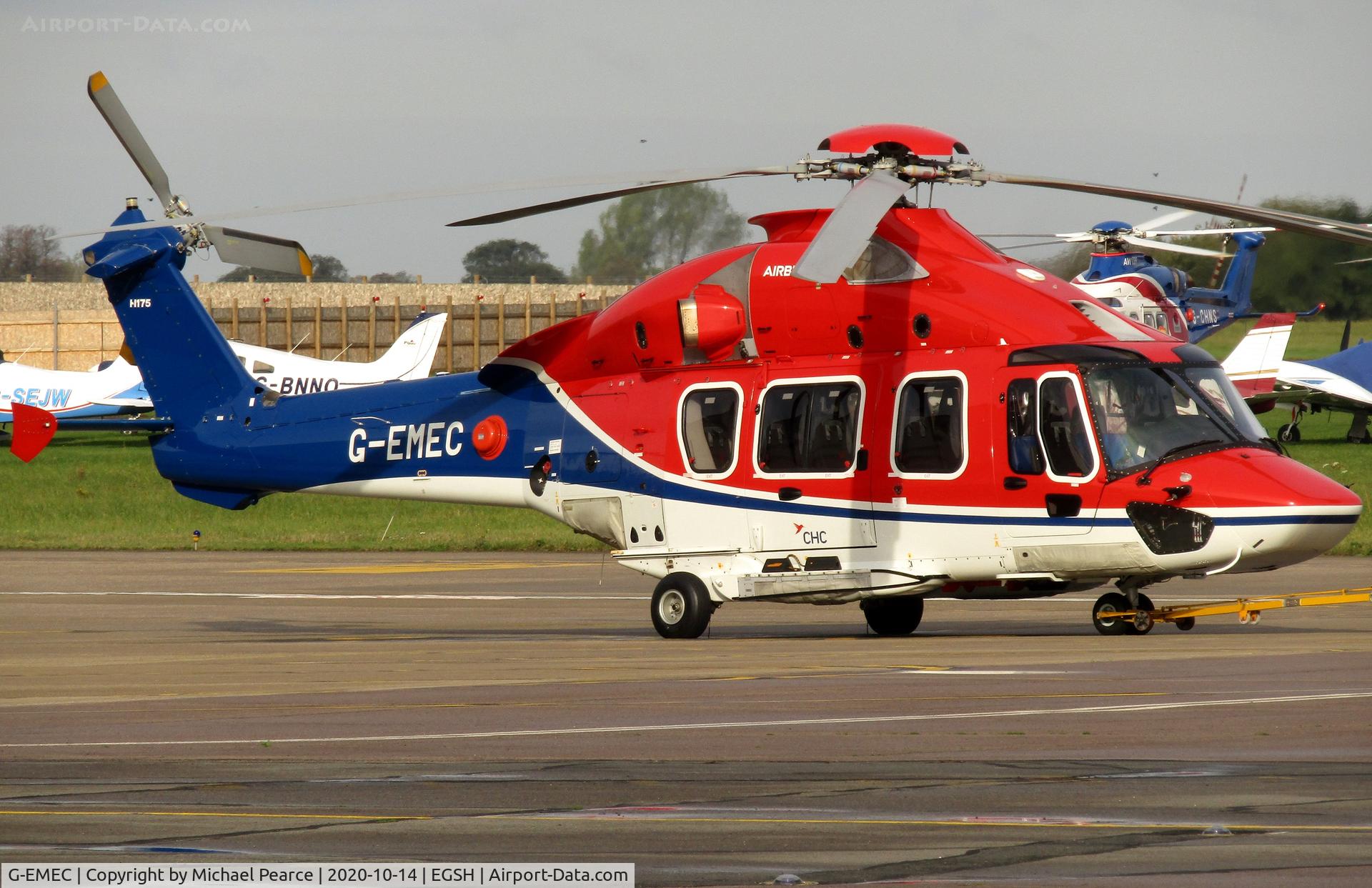 G-EMEC, 2018 Airbus Helicopters EC-175B C/N 5031, Parked at SaxonAir.