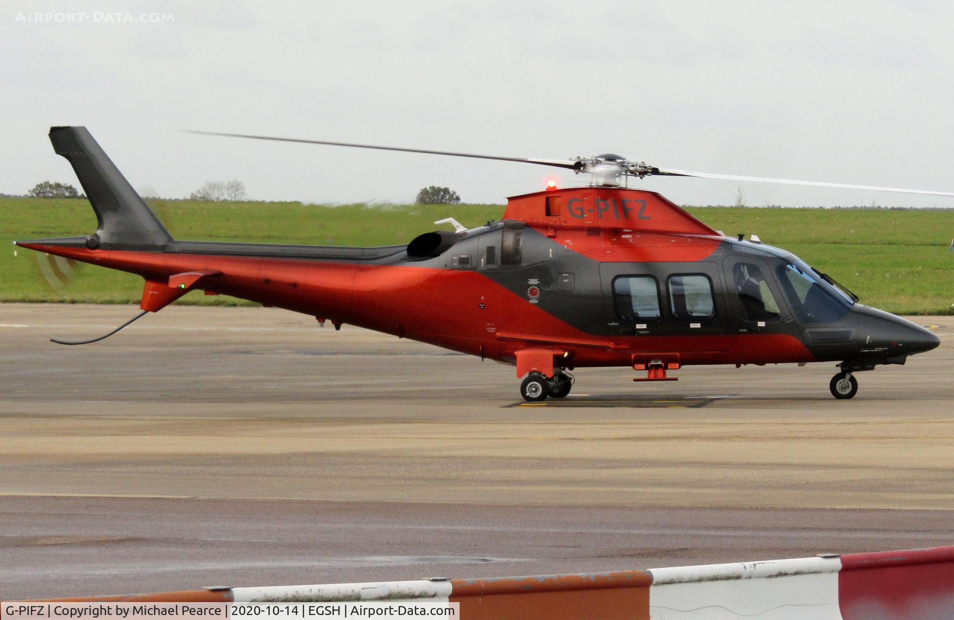 G-PIFZ, 2016 Agusta AW-109SP Grand New C/N 22355, Arriving at company HQ from Denham (EGLD).